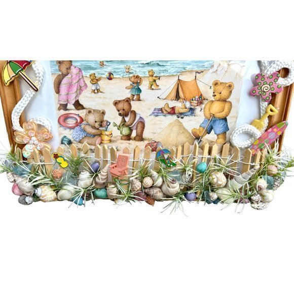 Beach Theme - Teddy Bears on the Beach Framed Print - Picture 3 of 4